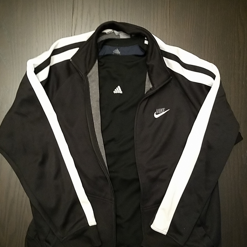 Set of Nike and Adidas activewear jacket & shirt